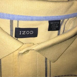 IZOD • XXL • Light Yellow Short Sleeve Polo Style